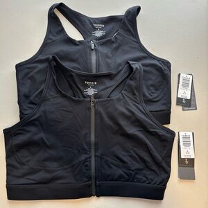 Torrid Black Zip-Front Sports Bra Set